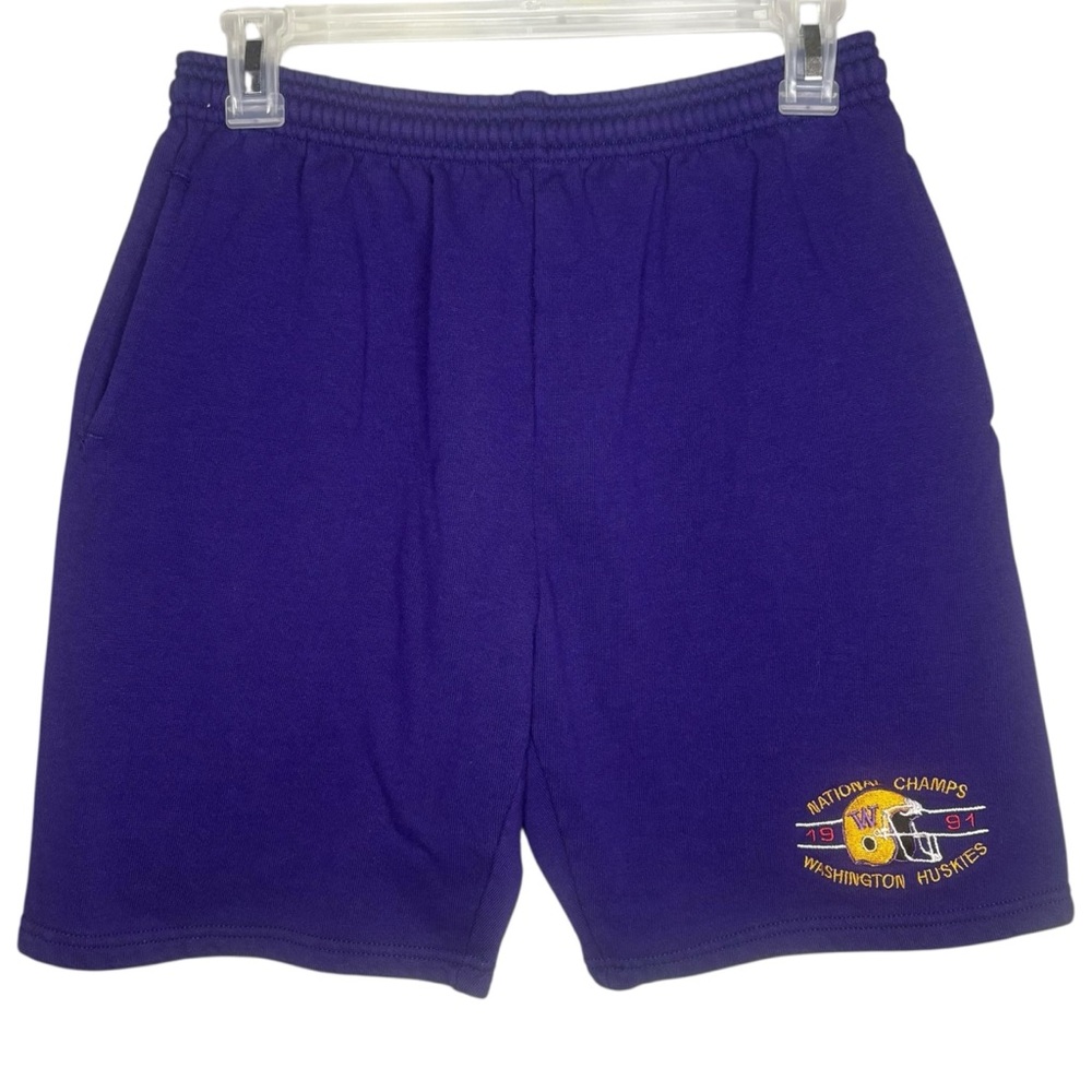 Vintage 90s UW sweat shorts Jerzees Purple gold Men's size medium huskies